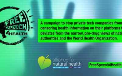 NOVA CAMPANHA! Ajude a travar a censura da Big Tech à saúde natural