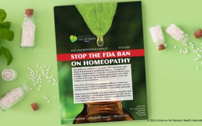 ANH-USA składa pozew, aby powstrzymać FDA przed zakazem homeopatii